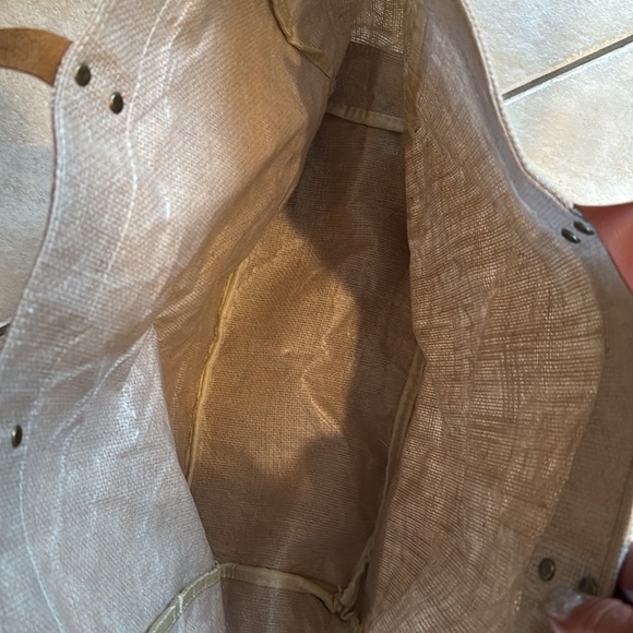 Cabana Life Tan and White Tote Bag - Picture 3 of 7